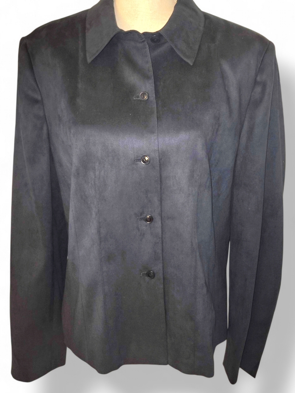 TALBOTS Faux Suede Shirt Jac - Picture 2 of 9